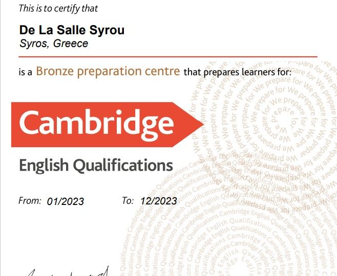 Bronze Preparation Certificate